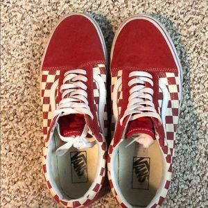 Red checkered vans